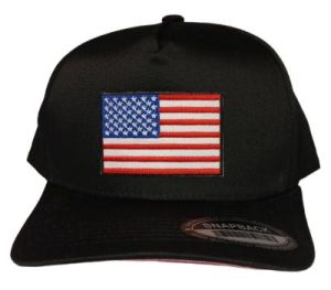 HAT - American Flag Black Snapback