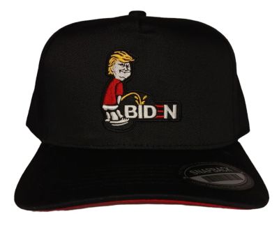 HAT - Piss on Biden Black & RED Snapback