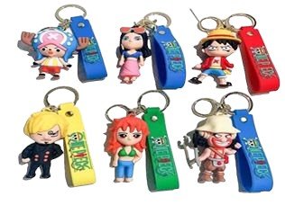 PVC Keychain - Anime One Piece  3D Assortment 2 BACKPACK Charm