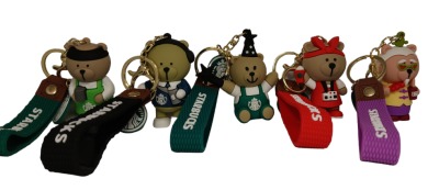 PVC Keychain - COFFEE Bears 3D Assortment 2 Backpack Charm