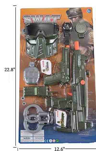 Carded TOY Green Swat Set