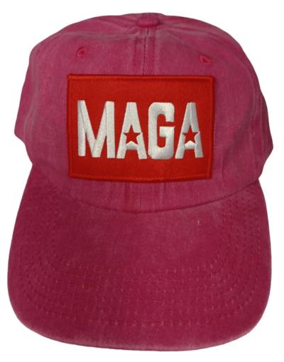 **Trump Hat MAGA Fuscia Stonewashed BASEBALL Style