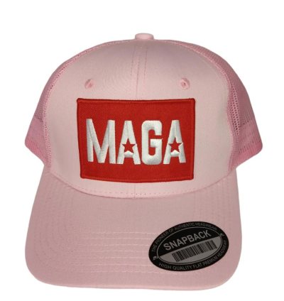 **Trump Mesh HAT Pink MAGA Trucker