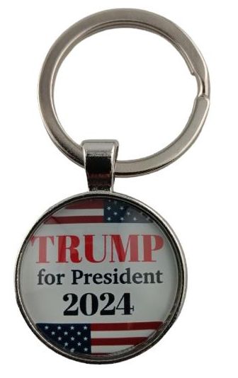 Trump KEYCHAIN Silver Metal Trump For President
