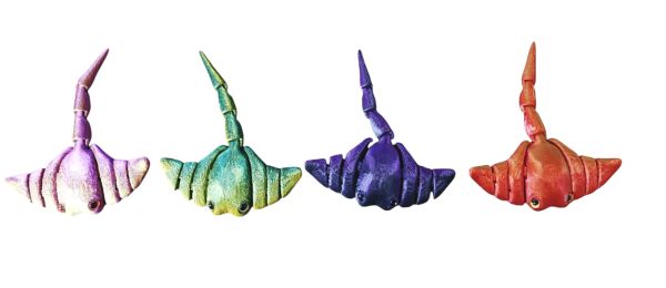 3D Printed Articulated 4'' Stingray TOY Novelty Assorted