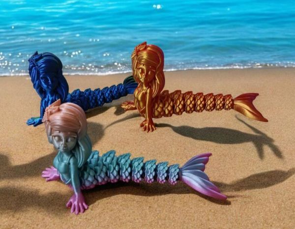 3D Printed Articulated 6.5'' Mermaid TOY Novelty Assorted