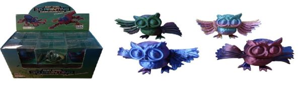3D Printed Articulated 3 X 4 Owl TOY Novelty
