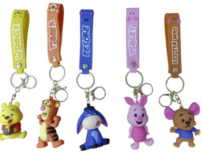 PVC Keychain 3'' BEAR & Friends 3D  Mix Backpack Charm