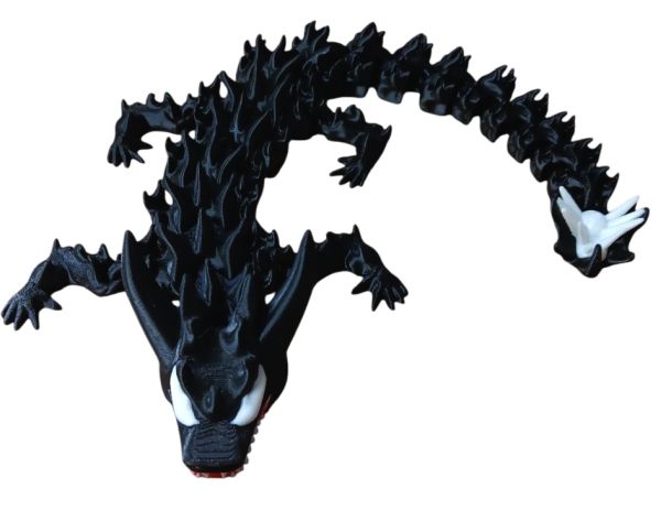 3D Printed Articulated 18'' Crystal DRAGON Venom Toy Novelty
