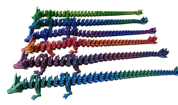 3D Printed Articulated 12'' Crystal DRAGON Assortment Toy Novelty