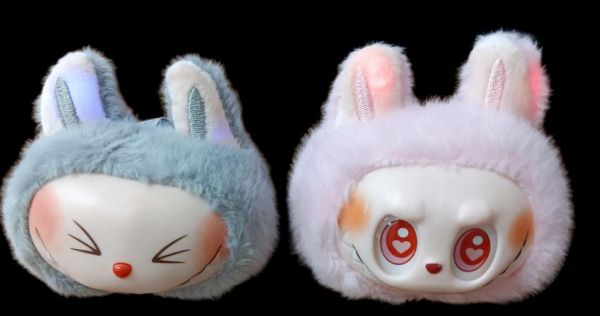 Plush Monster Heads with Light and Music Assorted 4''
