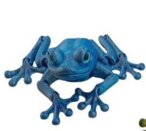 3D Printed Articulated 5' FROG Blue Only