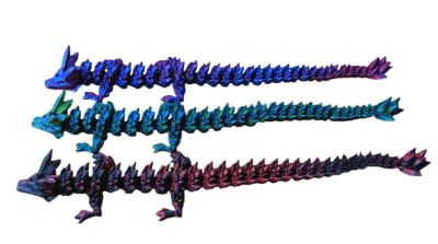3D Printed Articulated 8'' Crystal DRAGON Assortment Toy Novelty