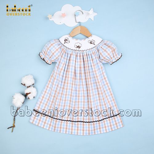 Cotton hand smocked bishop DRESS