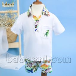 Boy dinosaur hand embroidery CLOTHING