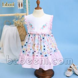 Fancy flower hand embroidery DRESS