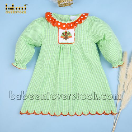 Nice thanksgiving smocked girl dress