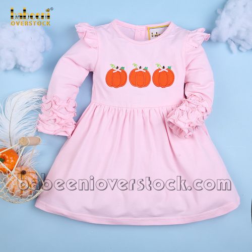 Thanksgiving applique pumpkins DRESS