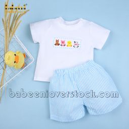 Smocked animal boy CLOTHING