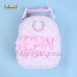 FLOWER machine embroidery backpack