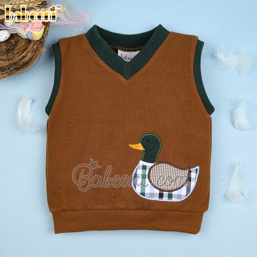 Pretty mallard applique cardigan for babies