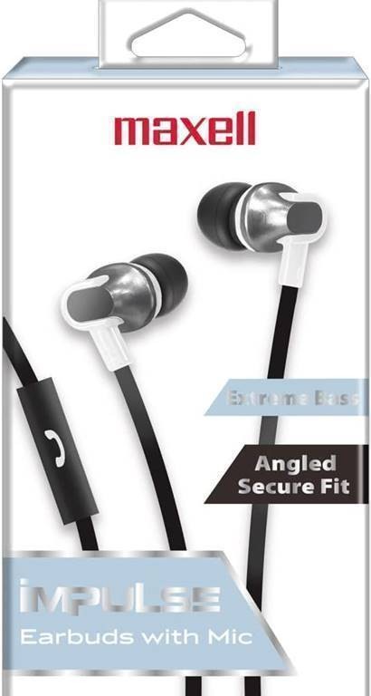 Maxell Impulse Wired Earbuds - White