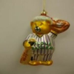 5'' Hurley Burley BASEBALL Bear Christmas Ornament