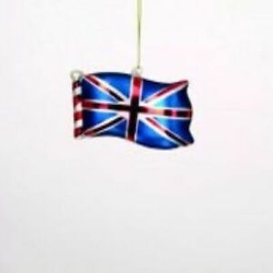 4'' Glass United Kingdom FLAG Christmas Ornament