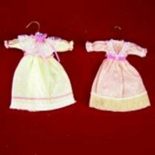 6'' Victorian DRESS With Hanger, 2 Assorted Christmas Ornament