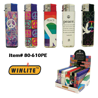 WINLITE Peace Theme ELECTRONIC Lighter