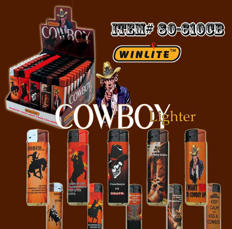 WINLITE Cowboy Theme ELECTRONIC Lighter