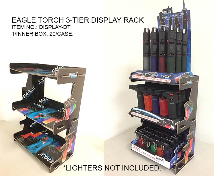 EAGLE TORCH  3-tier cardboard DISPLAY RACK