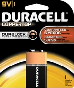 Duracell BATTERIES 9V/1pk 12/box