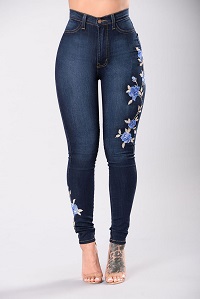 Embroidered Denim JEANS