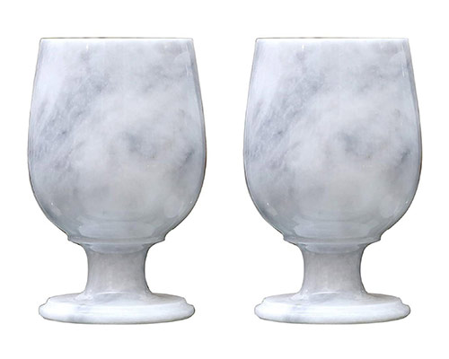 Marblic Marble White Bar Wine GLASSES