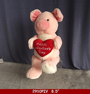 BEANIE PIG WITH VALENTINE'S DAY HEART