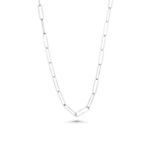 CFJ STERLING SILVER 925 Paperclip Chain Necklace