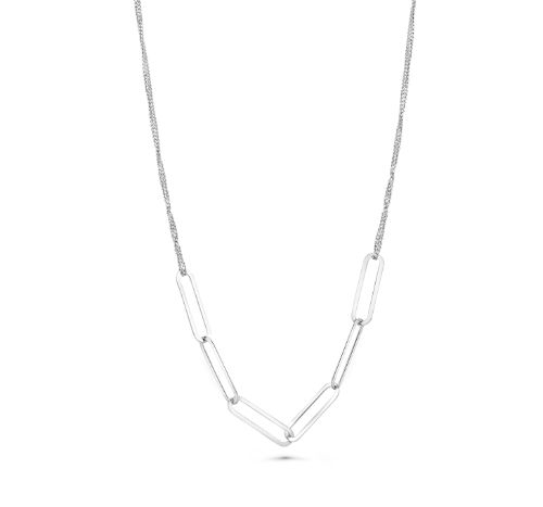 CFJ STERLING SILVER 925 Thin Curb Link Chain Necklace