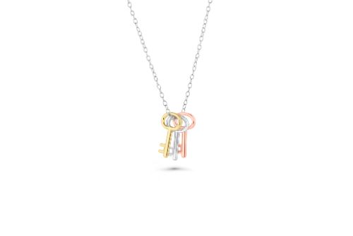 CFJ Sterling Silver 925 Three Key NECKLACE