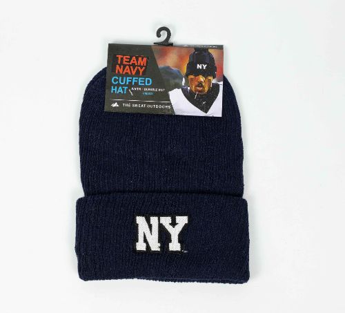 NY Team Navy Cuffed Winter Hat