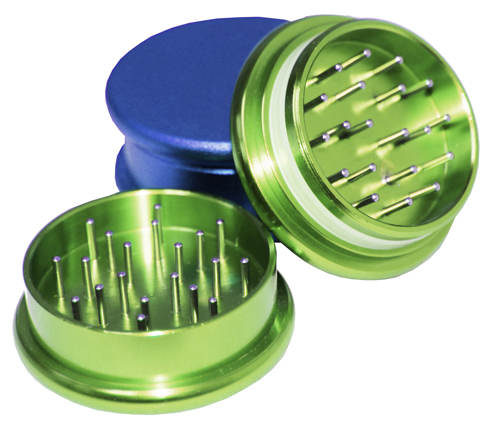 2 inchTWO PIECE aluminum grinder with pins