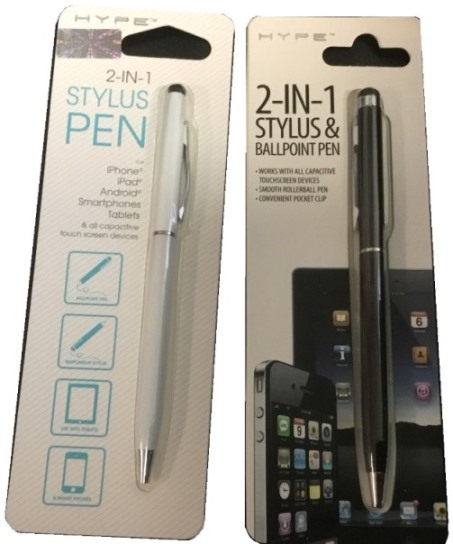 2 IN 1 STYLUS & BALLPOINT PEN by HYPE 2 Colors