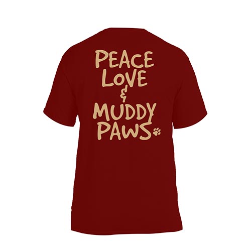 PEACE DOGS MUDDY PAWS SHORT SLEEVE T-SHIRT