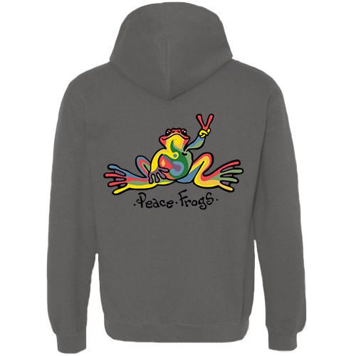 PEACE FROGS RETRO HOODED SWEATSHIRT