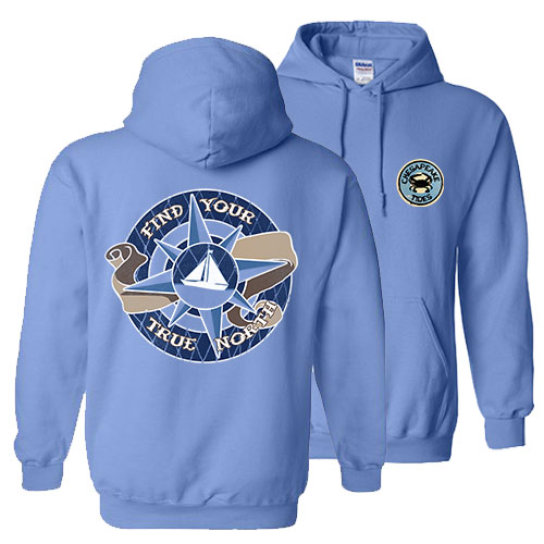 CHESAPEAKE TIDES TRUE NORTH HOODED SWEATSHIRT