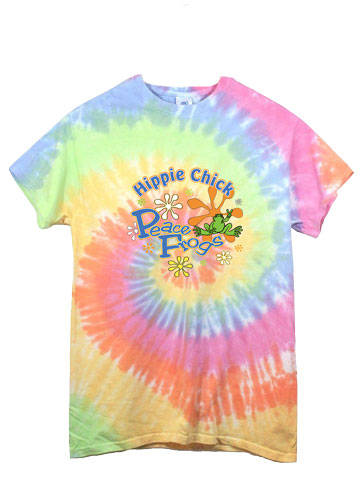 PEACE FROGS HIPPIE CHICK TIE DYE SHORT SLEEVE T-SHIRT