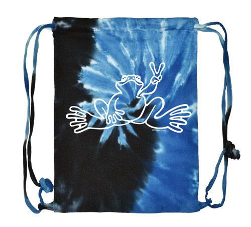 PEACE FROGS TIE DYE CINCH SACK