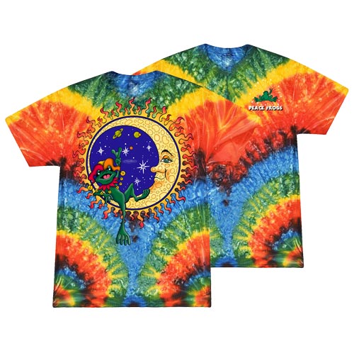 PEACE FROGS COSMIC TIE DYE SHORT SLEEVE T-SHIRT