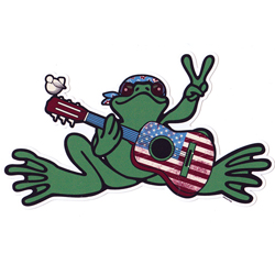 PEACE FROGS SMALL AMERICAN BEAUTY STICKER