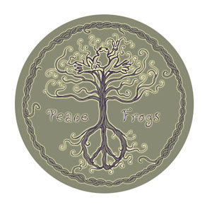 PEACE FROGS WILD TREE STICKER